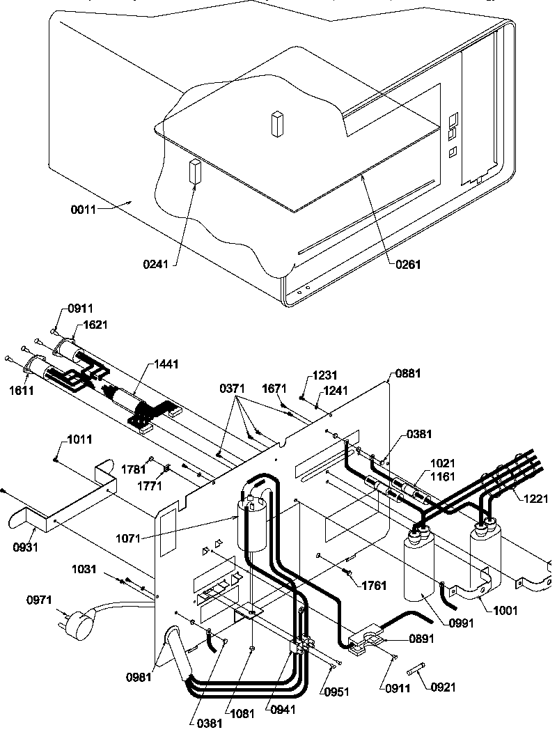 Shelf/rear access panel