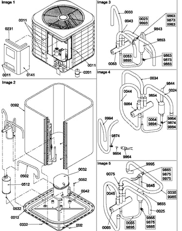 Control cover/condenser/tubing