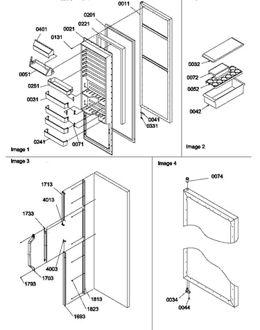Refrigerator door and accessories