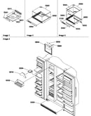 Shelf, crisper assemblies and toe grille