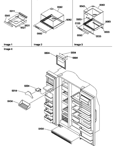 Shelf, crisper assemblies and toe grille