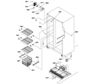 Amana SCD22TBW-P1303511WW freezer shelves and light diagram