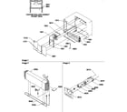 Amana TG18V1L-P1194606WL evaporator and fan motor assemblies diagram