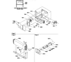 Amana TM17TBL-P1305901WL evaporator and fan motor assemblies diagram