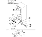 Amana TM17TBL-P1305901WL ladders, lower cabinet and rollers diagram