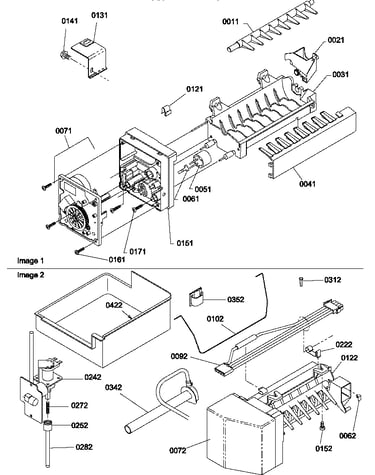 Ice maker assemblies and parts