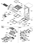 Interior cabinet and drain block assembly