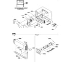 Amana TGI18V1L-P1310801WL evaporator and fan motor assemblies diagram