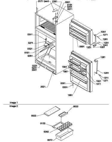 Door, hinges and accessories