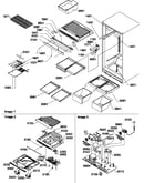 Interior cabinet and drain block assembly