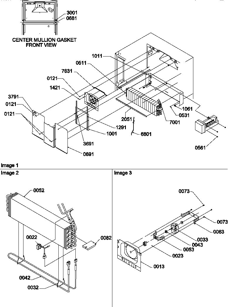 Evaporator and fan motor assemblies