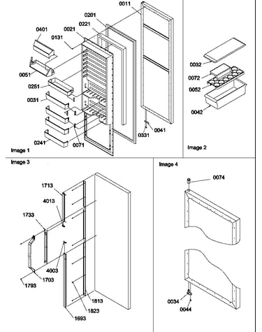 Refrigerator door and accessories