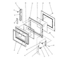Amana AOR27DEW-P1132341NW microwave door assy diagram