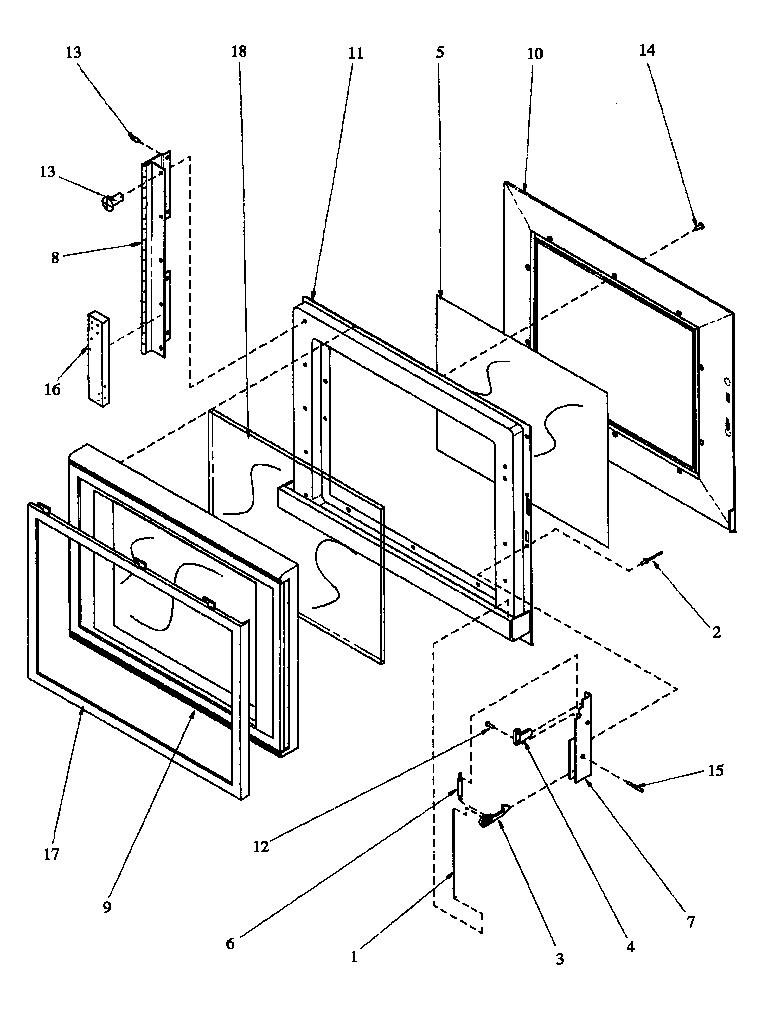 Microwave door assy