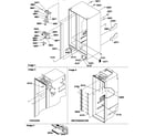 Amana SX322S2L-P1307302WL cabinet parts and toe grille diagram