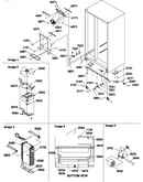 Drain system, rollers, and evaporator assy