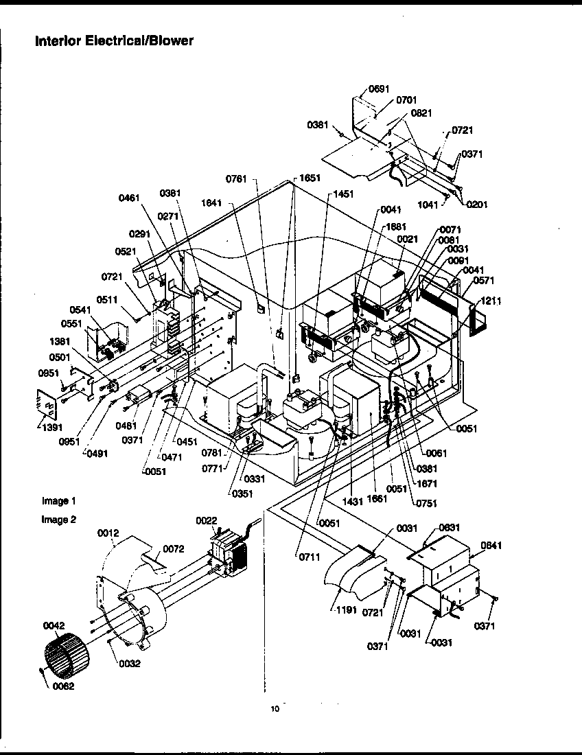 Interior electrical/blower