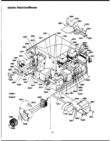 Interior electrical/blower
