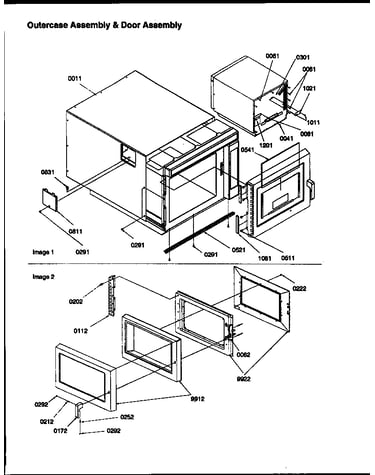 Outercase assembly and door assembly