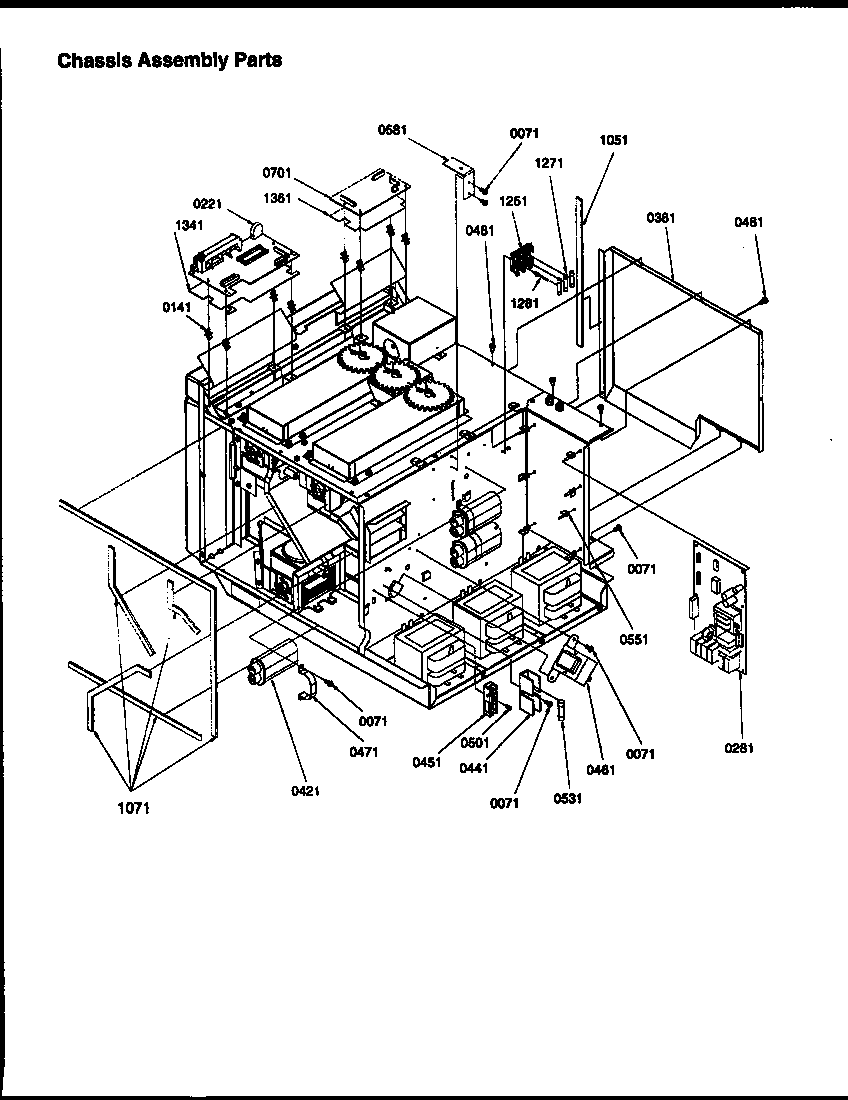 Chassis assembly parts