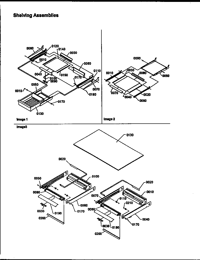 Shelving assemblies (tri18tl/1303202wl)