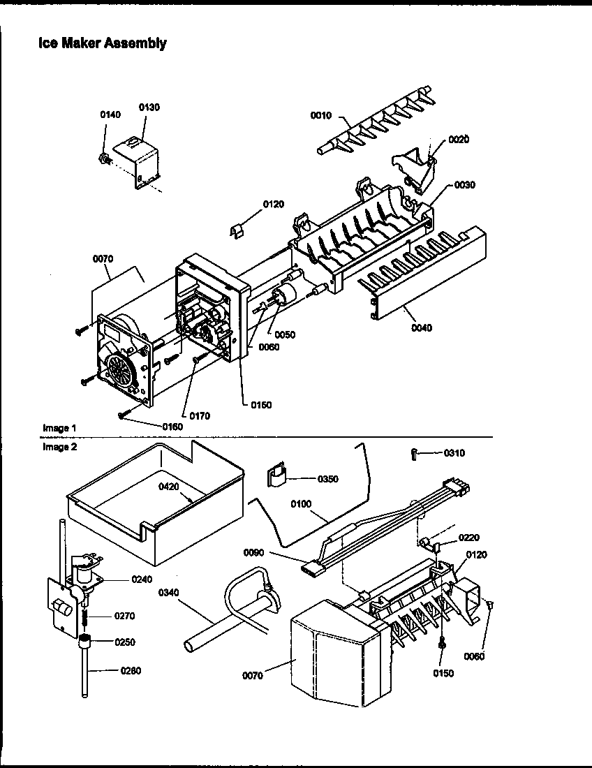 Ice maker assembly (tri18tl/1303202wl)