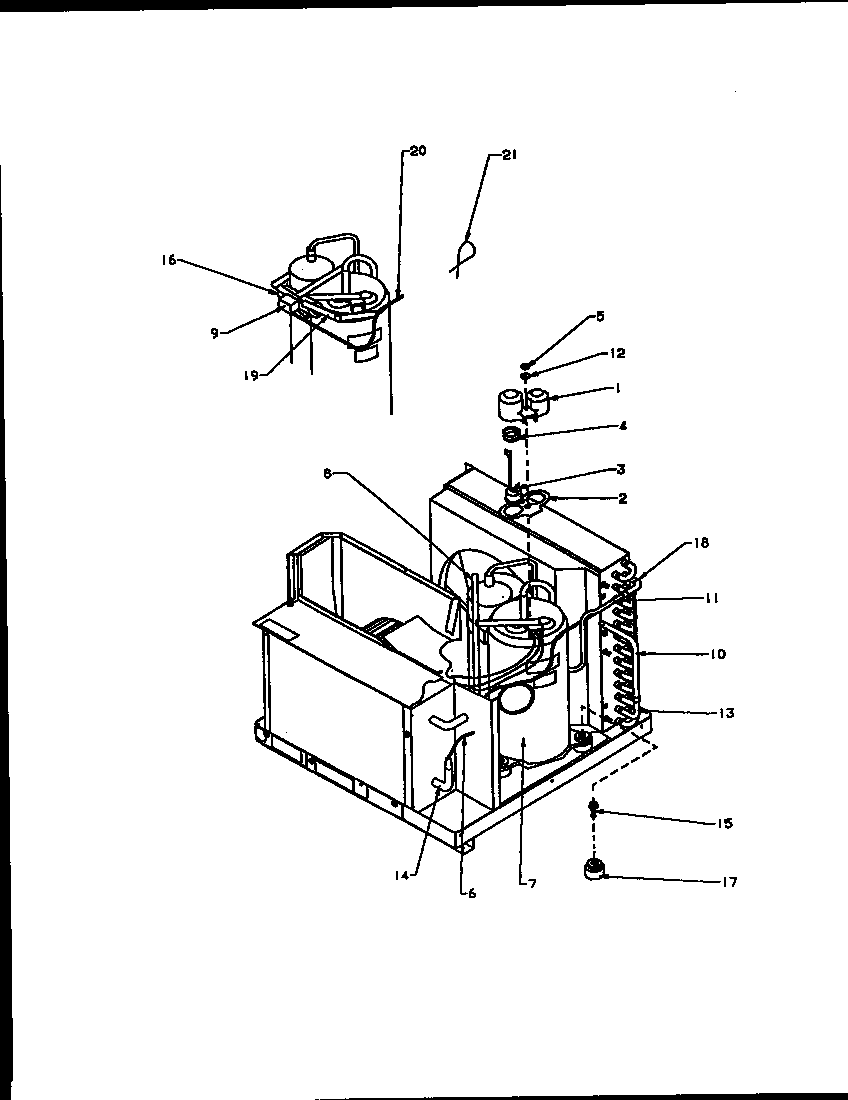 ROOM AIR CONDITIONER COMPRESSOR AND TUBING