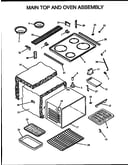 Main top and oven assembly