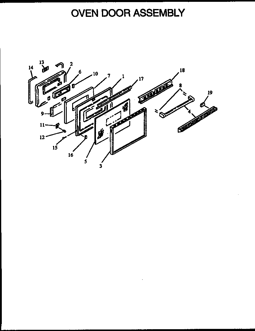 Oven door assembly