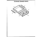Amana CC24W/P1127102S storage drawer parts diagram