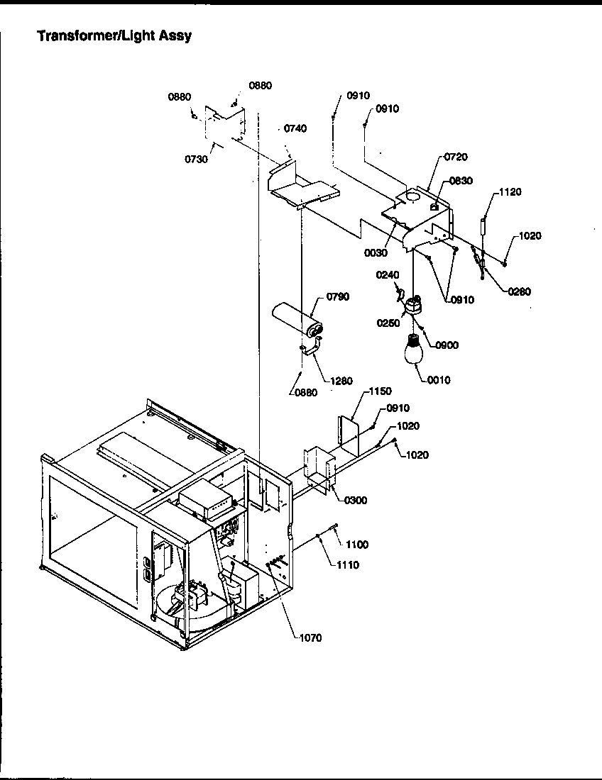 Transformer/light assy