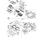 Amana BX22S5E-P1196707WE shelving assemblies diagram