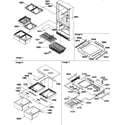 Amana BX22S5E-P1196707WE shelving assemblies diagram