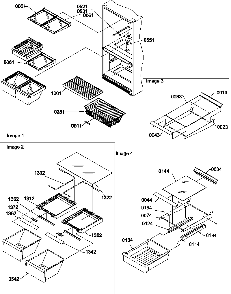 Shelving assemblies