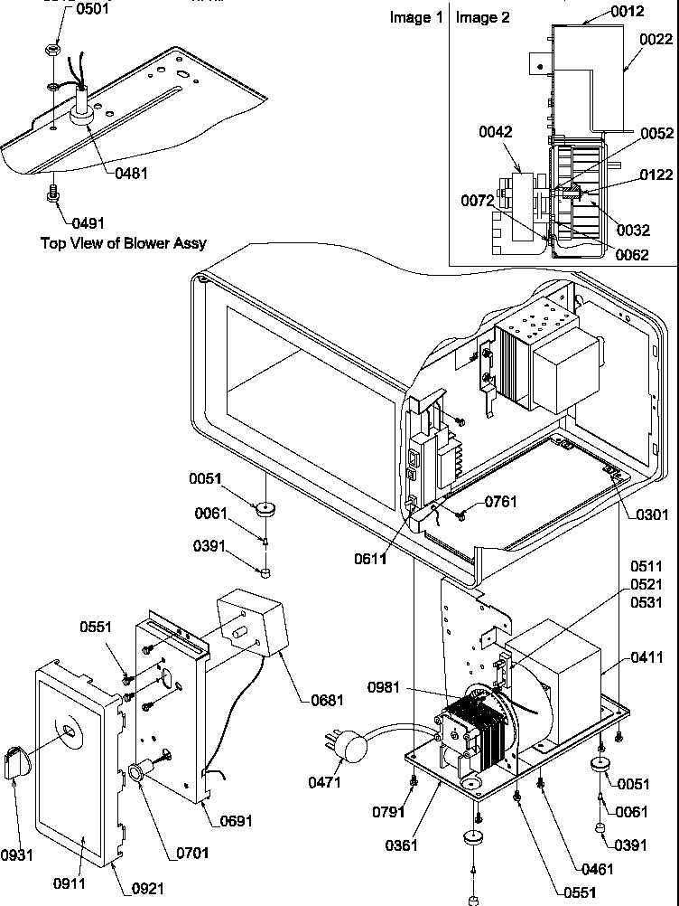 Blower/control panel