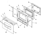 Amana ARTC8600LL/P1143418NLL oven door diagram