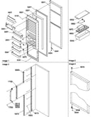 Refrigerator door and accessories