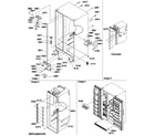 Amana SB520TW-P1308601WW cabinet parts and toe grille diagram