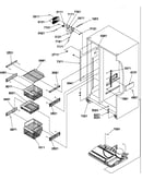 Freezer shelves and light
