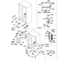 Amana SBDT520TW-P1308401WW rollers, hinges, and evaporator assemblies diagram