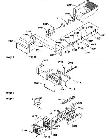 Ice bucket auger, ice maker, and ice maker parts