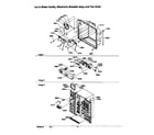 Amana SRD526SW-P1184802WW ice & water cavity, electronic assy & toe grille diagram