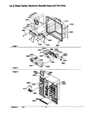 Ice & water cavity, electronic assy & toe grille