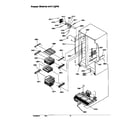 Amana SRD526SL-P1184802WL freezer shelves and lights diagram