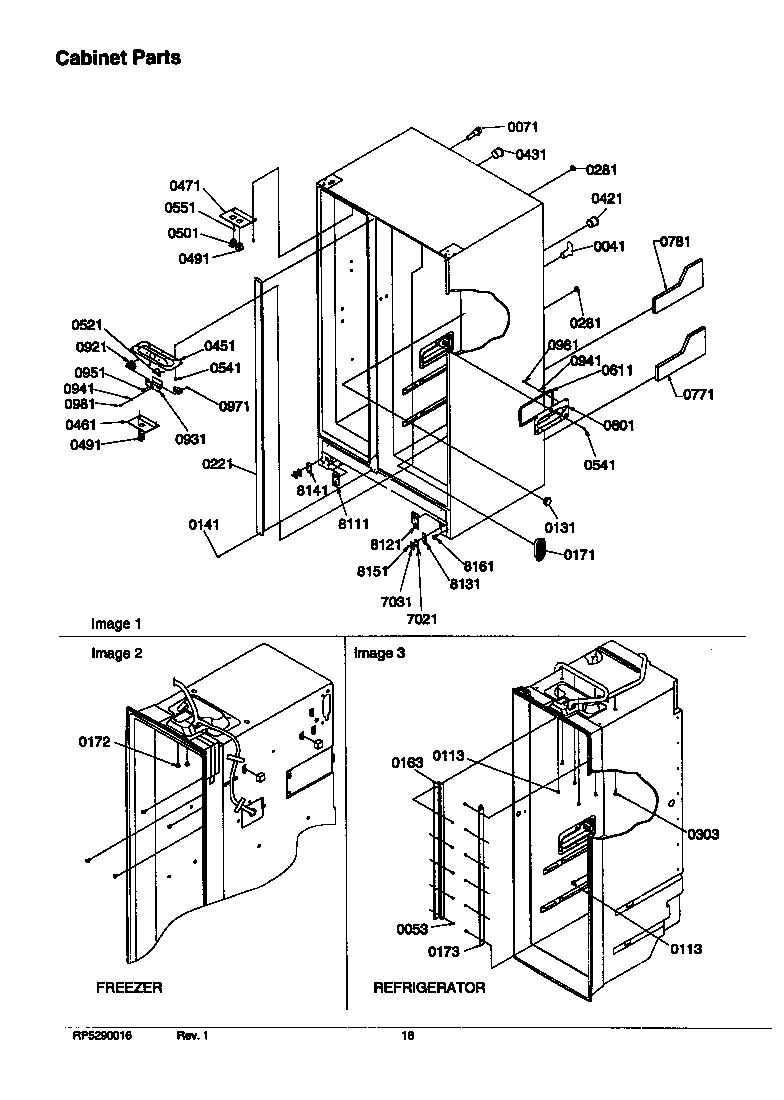 CABINET PARTS