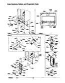 Drain systems, rollers, and evaporator assy