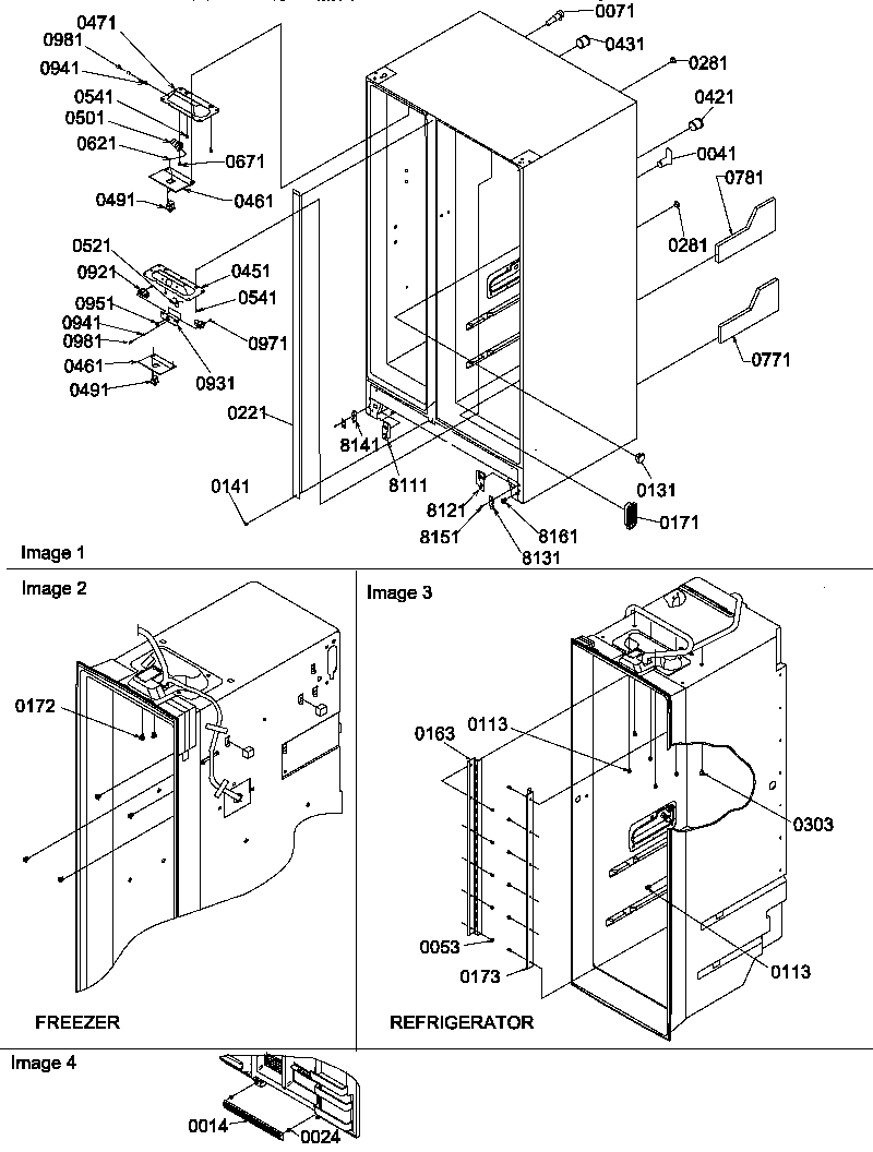 CABINET PARTS AND TOE GRILLE