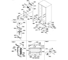 Amana SX322S2L-P1307302W drain system, rollers, and evaporator assy diagram