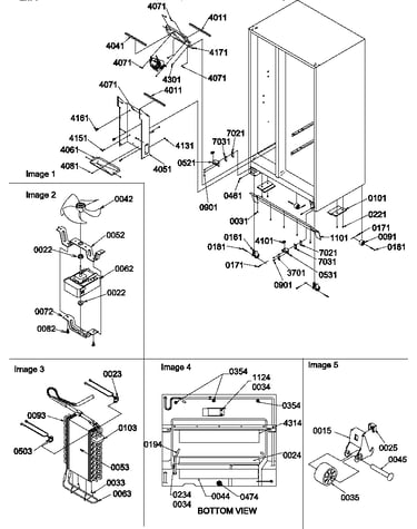 Drain system, rollers, and evaporator assy