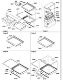 Deli, shelves, crisper assemblies and accessories